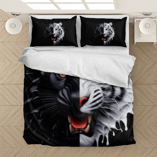 3D realistic black panther & Leopart Design Bedding Sets