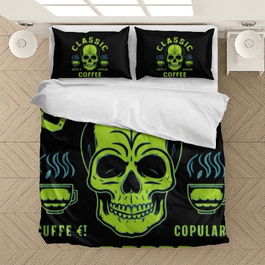 coffee classic skull Bedding Sets