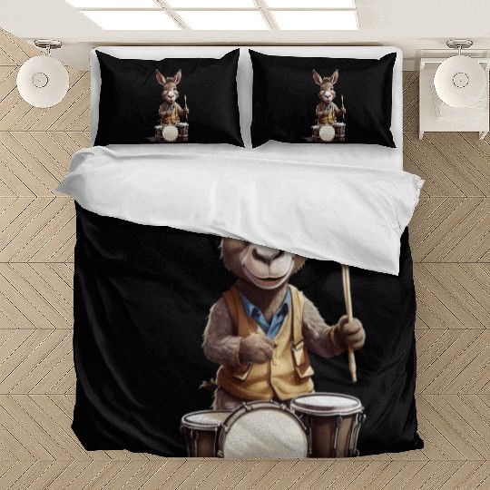 Donkey playing drums Bedding Sets
