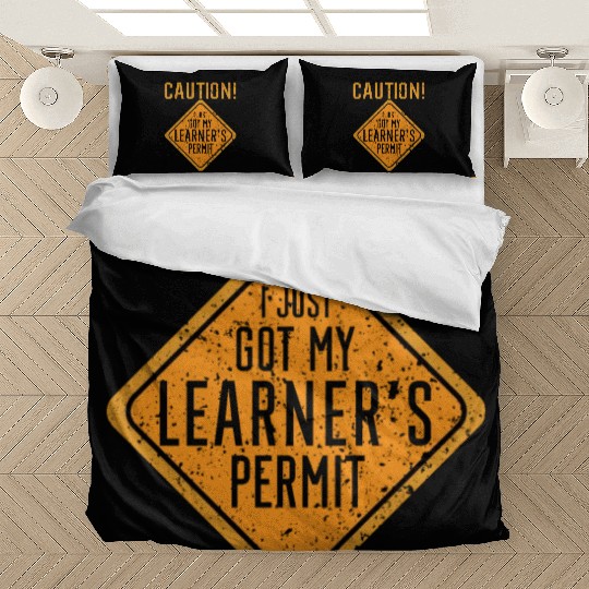 I just got my learner's permit funny girl driver Bedding Sets