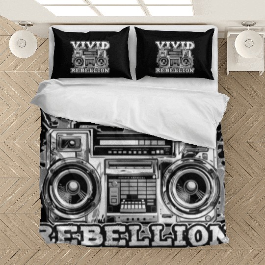 Funny Graffiti Boombox 80s 90s Hip Hop Breakdance Bedding Sets