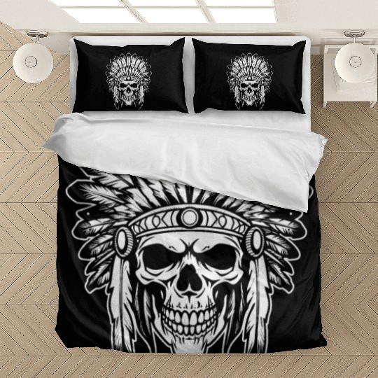 Indigenous Native American Skull Head Bedding Sets