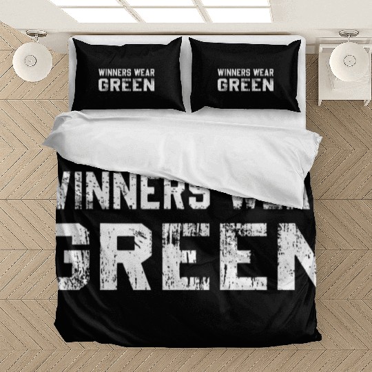 Winners Wear Green Team Spirit Game Competition Bedding Sets