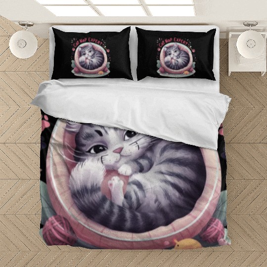 Cat Nap Expert - Funny Cat Outfit! Bedding Sets