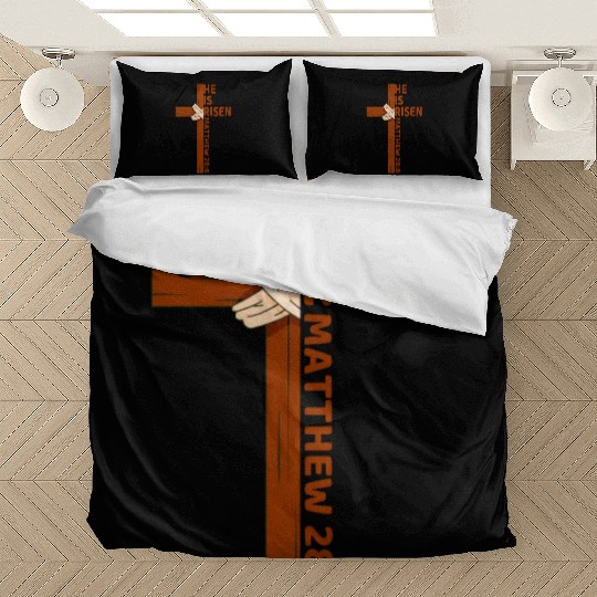 He Is Risen Matthew 28:6 Christian Easter Jesus Bedding Sets