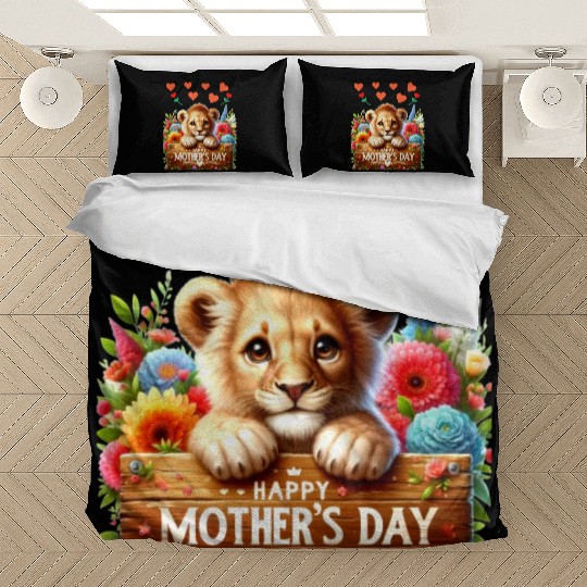Happy Mothers Day Baby Lion Bedding Sets
