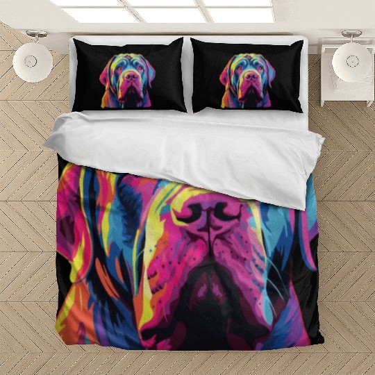 Watercolor Colorful Neapolitan Mastiff Bedding Sets