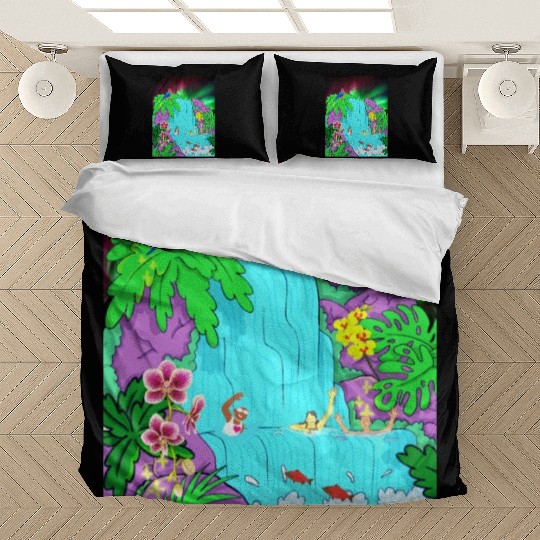 Northern Lights Waterfall Serenity with Swimmers Bedding Sets