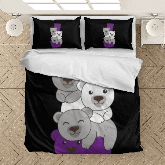 Graysexual Flag Pride Lgbtq Cute Bear Bedding Sets