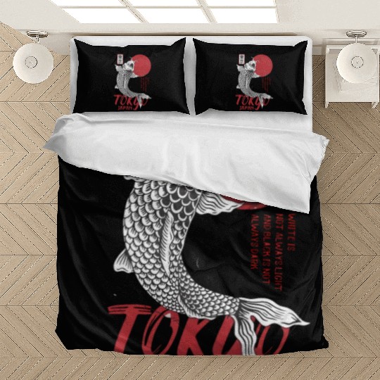 koi fish tokyo japan anime japanese Bedding Sets