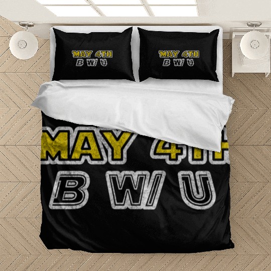 may 4th be with you YELLOW GRUNGE Bedding Sets