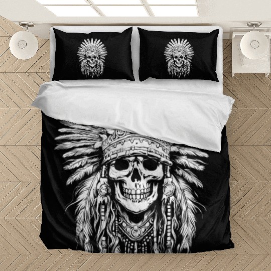 Indigenous Native American Skull Head Bedding Sets