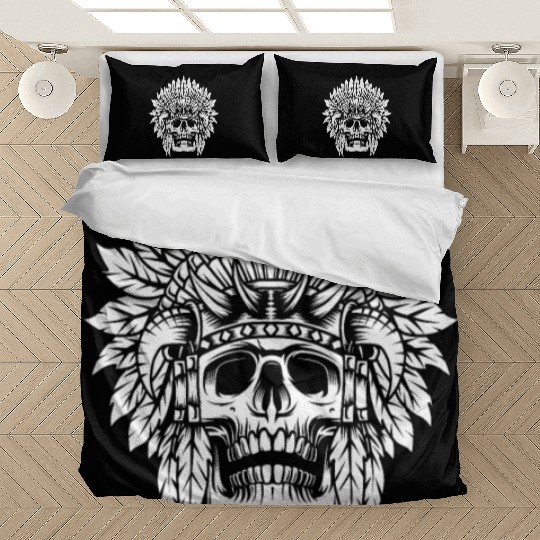 Indigenous Native American Skull Head Bedding Sets