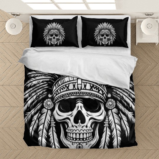 Indigenous Native American Skull Head Bedding Sets