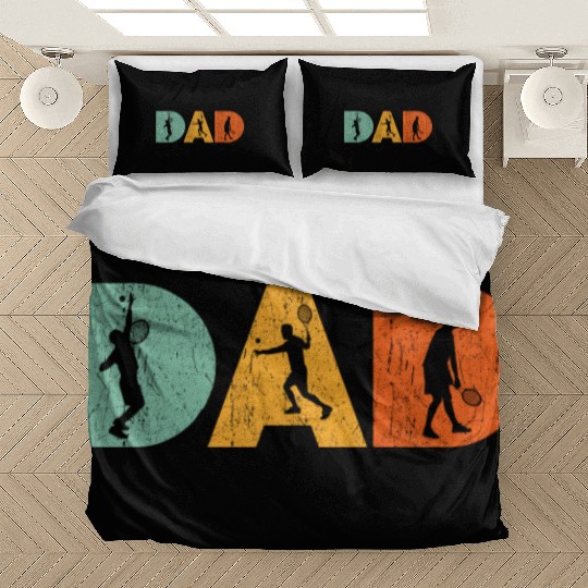 Tennis Dad Silhouette Bedding Sets