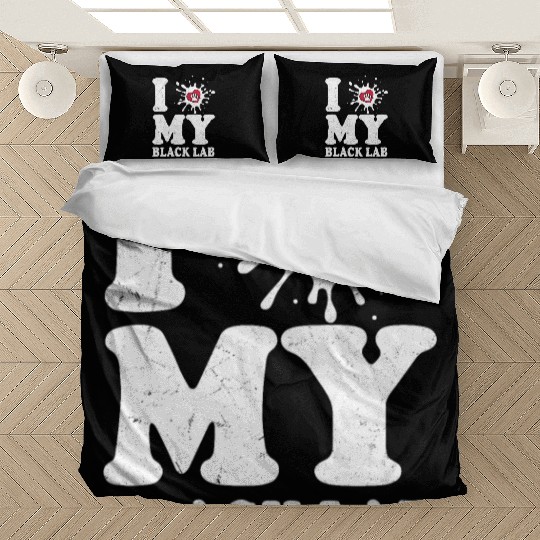 I Love My Black Lab Labrador Retriever Owner Bedding Sets
