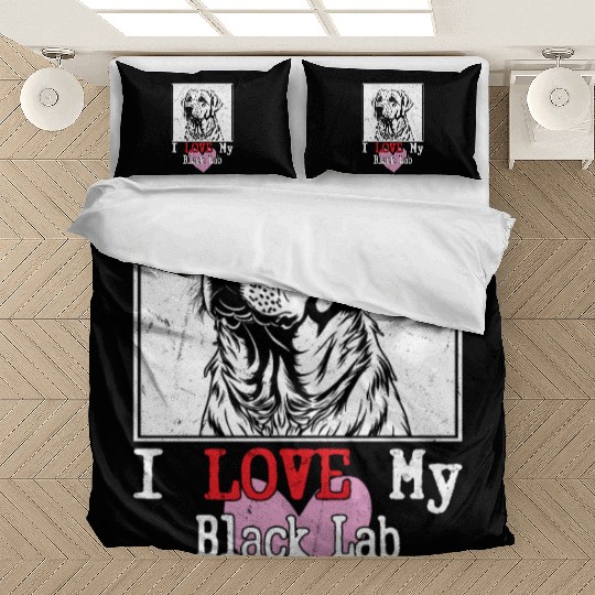 I Love My Black Lab Owner Labrador Retriever Bedding Sets