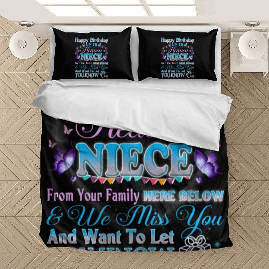 Happy Heavenly Birthday Up In Heaven My Niece Bedding Sets