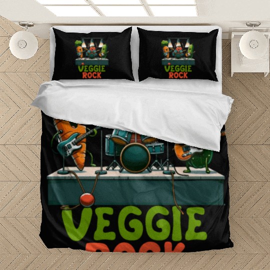 Veggie Rocks Concert Band Performance Bedding Sets