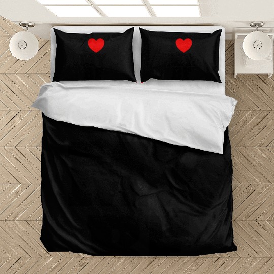 I Love My BF Red Heart Matching Couple Boyfriend Bedding Sets