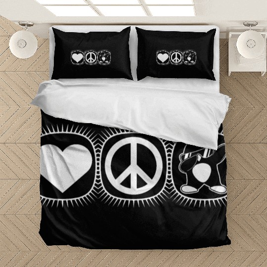 Love Peace Penguins Funny Dab Cool Penguin Dabbing Bedding Sets