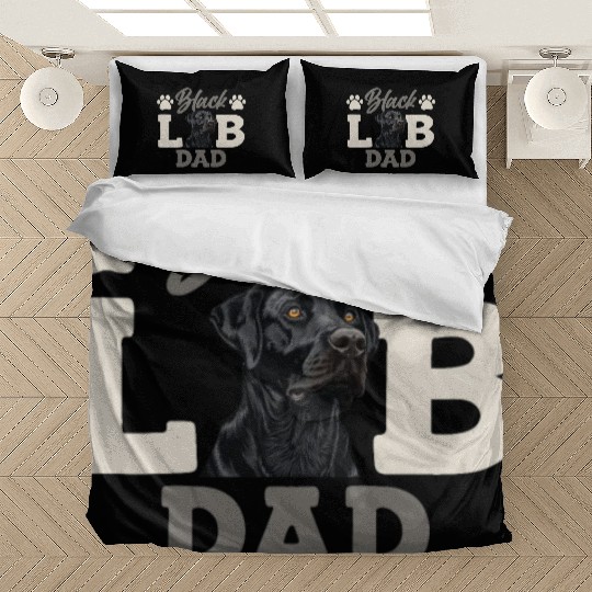 Black Labrador BLACK LAB DAD Labrador Owner Bedding Sets