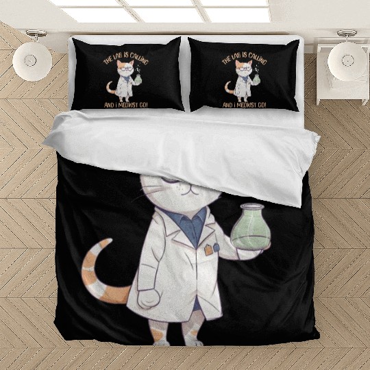 Lab Calling Science Lab Cat Laboratory Chemistry Bedding Sets