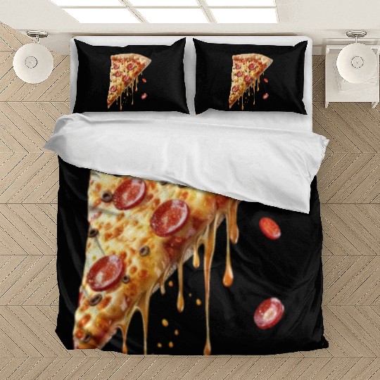 Slice Of Melty Pepperoni Pizza Delight Bedding Sets