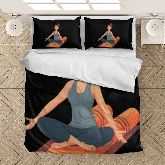 Joyful Yoga Moment Meditation Pose Bedding Sets