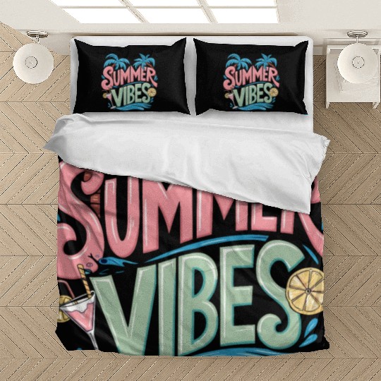 Summer Vibes Sun Vacation Palms Bedding Sets