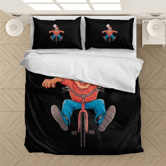 Cool Funny Dad riding bicycle - Father's Day Bedding Sets