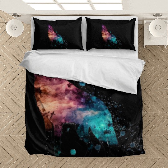 Wolf Print, Cosmic Wolves, Animal Print, Cosmos Bedding Sets
