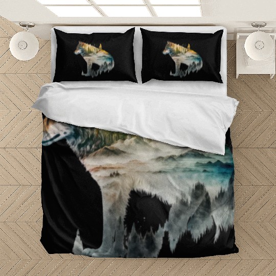 Wolf Print, Cosmic Wolves, Animal Print, Cosmos Bedding Sets