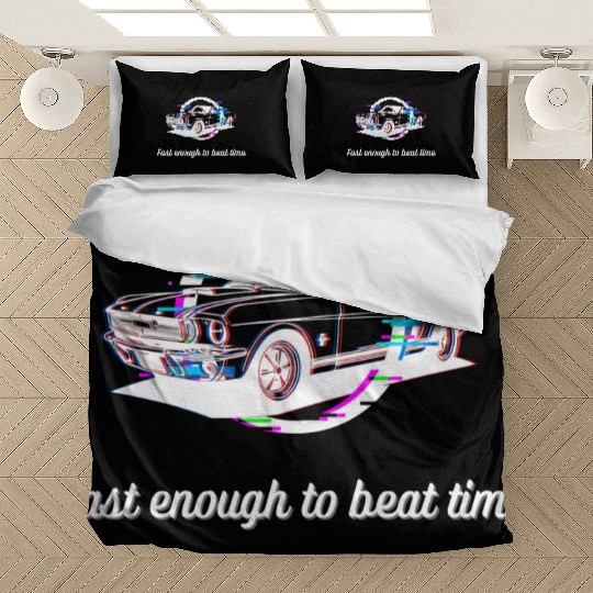 Muscle American Car Time Travel Fantasy Race Bedding Sets
