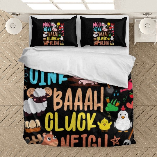 Farm Animals Sounds Oink Baa Neigh Cluck Moo Bedding Sets