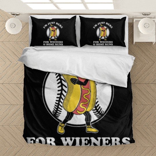 Baseball Design for Women Men Wieners Home Runs Bedding Sets