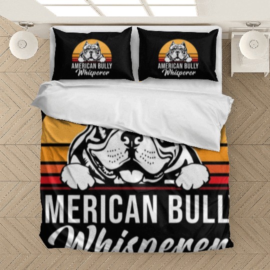 Live Love Bark Retro Vintage American Bully Funny Bedding Sets