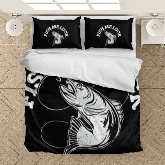 Funny Lake River Fishing Pun Fish Me Luck Boating Bedding Sets