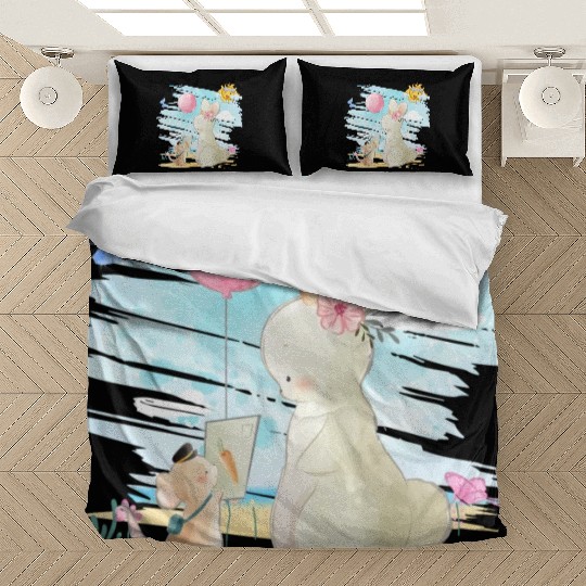 Rabbit Mama Want Sent Postcard Using Post Mouse Bedding Sets