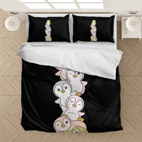 Pangender Flag Pride Lgbtq Cute Penguin Stack Bedding Sets