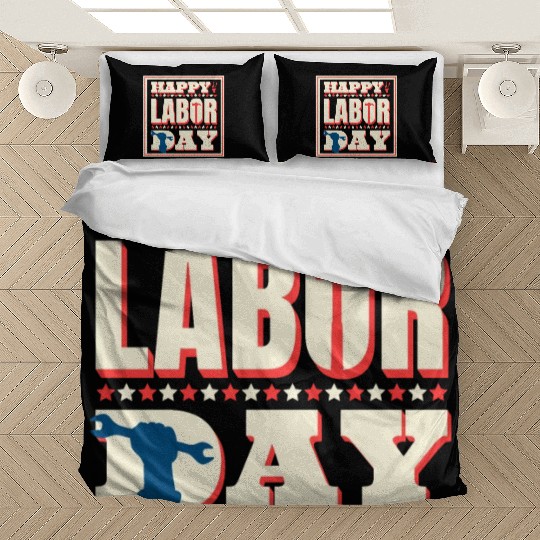 Happy Labor Day Holiday Greetings Bedding Sets