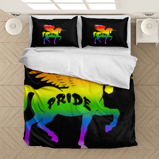 Rainbow pride unicorn Bedding Sets