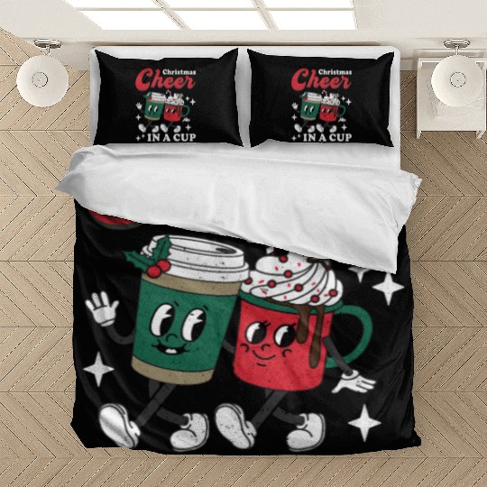 Christmas Cheer in a cup Funny Christmas Bedding Sets