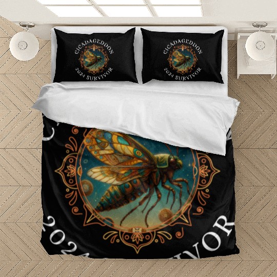 Cicadageddon Invasion Tour 2024 Funny Cicada Event Bedding Sets