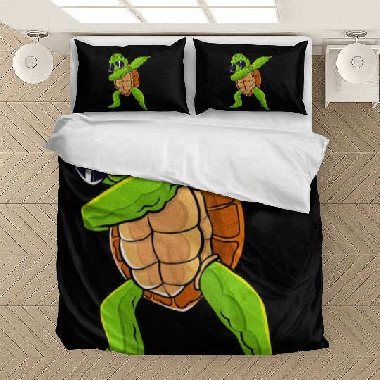 Dabbing Sea Turtle Animal Lover Save The Turtles Bedding Sets
