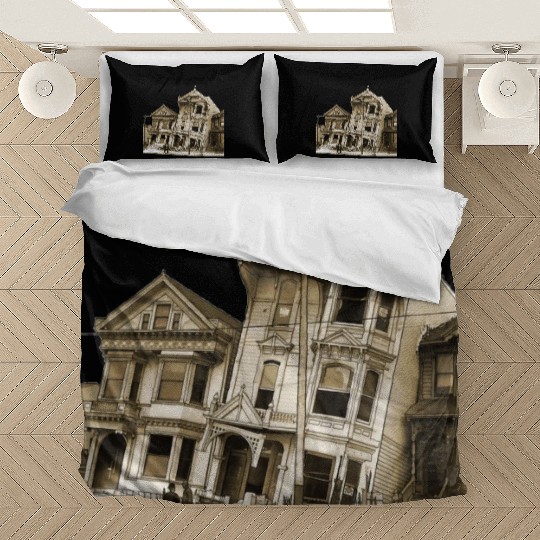 San Francisco 1906 Earthquake Illustration URM Bedding Sets