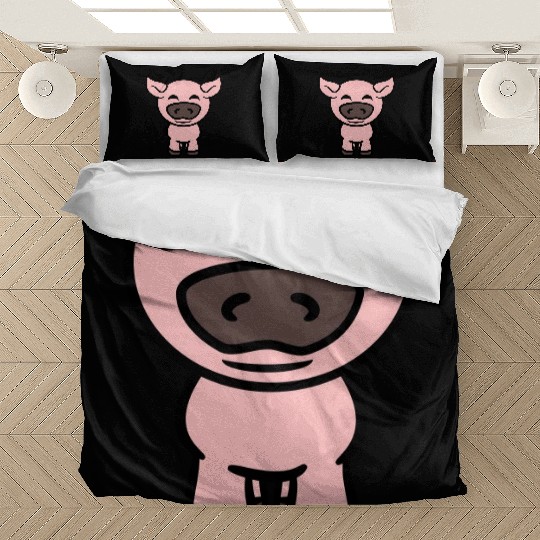 Little cute piggy pig piglet cartoon animal love Bedding Sets