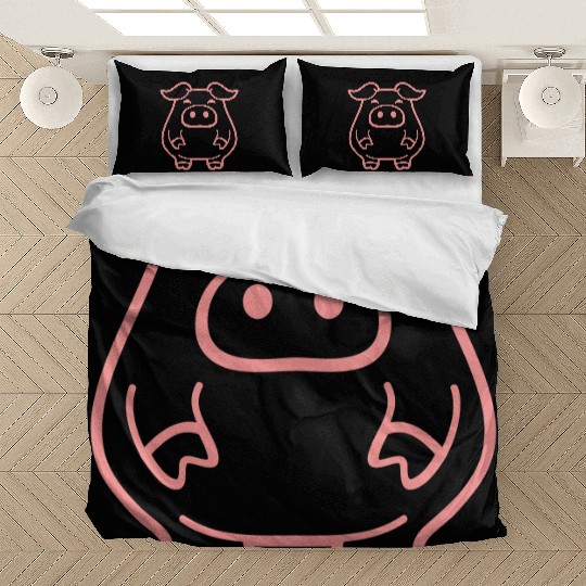 Little cute piggy pig piglet fat chubby animal Bedding Sets