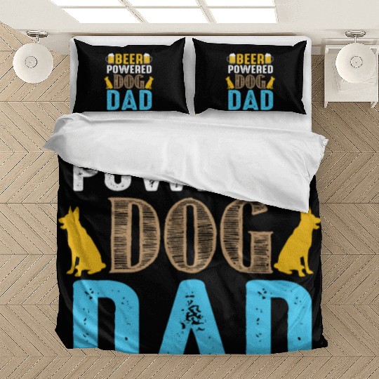 Bear powered dog dad Bedding Sets