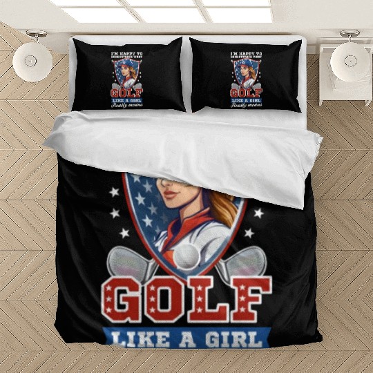 4th Of July Golf Happy To Demonstrate Girl Bedding Sets